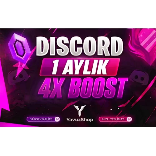 ⭐️OTO+BOTSUZ JET DİSCORD 1 AYLIK 4X BOOST⭐️
